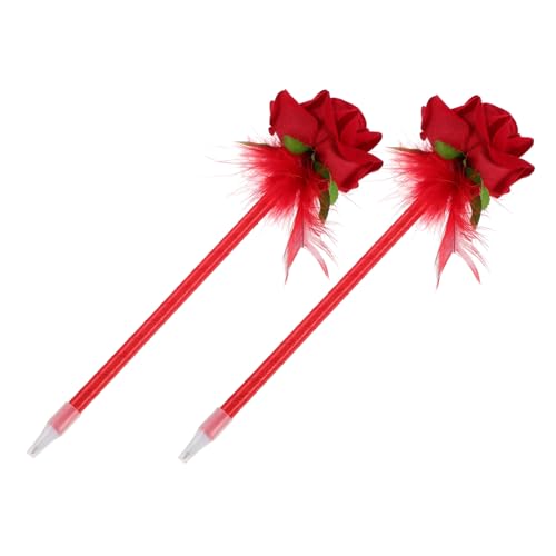 ELAYARD 2 Stück Kreative Rosen Blumen Kugelschreiber Tragbare Langlebige Signier und Tintenroller für Büro und Schule mit Deckel zum Schreiben und Unterschreiben ELAYARD 2 Stück Kreative Rosen Blumen Kugelschreiber Tragbare Langlebige Signier und Tintenroller für Büro und Schule mit Deckel zum Schreiben und Unterschreiben von ELAYARD