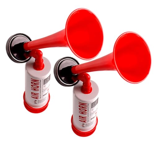 ELAYARD 2 Stück Lautes Handbetriebenes Air Horn für Fußballspiele Sportveranstaltungen und Partys Leichte Bunte Hupe zum Anfeuern und Krachmachen von ELAYARD