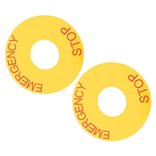 ELAYARD 2 Stück Not aus Aufkleber PVC Not stopp Warnschild für Maschinen Wetterfest Langlebig Selbstklebend Geeignet für Industrie Werkstatt Büro und Zuhause ELAYARD 2 Stück Not aus Aufkleber PVC Not stopp Warnschild für Maschinen Wetterfest Langlebig Selbstklebend Geeignet für Industrie Werkstatt Büro und Zuhause von ELAYARD