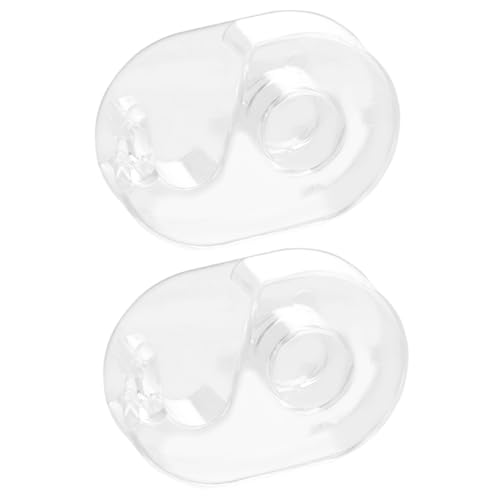 ELAYARD 2 Stück Praktischer Transparenter Tape Dispenser für Klebeband Leichter Schreibtischhalter für Büro Zuhause und Versand Einfacher Klebebandabroller für Packband und Washi tape von ELAYARD