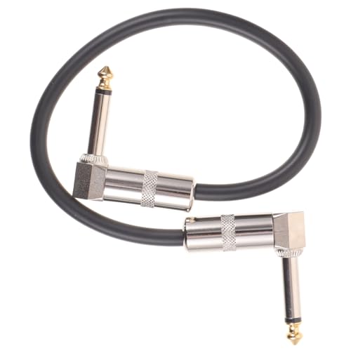 ELAYARD 2 Stück Teiliges Gitarren patchkabel Flaches Silbernes Effektpedal kabel Langlebig Geräuscharm mit Hochwertigem Legierungs material Geeignet Gitarren und Bässe von ELAYARD