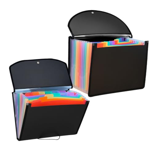 ELAYARD 2 Stück Teiliges PVC Fächermappe Großer Fassungsvermögen Dokumenten Organizer mit Mehrschichtigem Akkordeon Design Erweiterbare Mappe für Büro Schule Reisen Aufbewahrung von ELAYARD 2 Stück Teiliges PVC Fächermappe Großer Fassungsvermögen Dokumenten Organizer mit Mehrschichtigem Akkordeon Design Erweiterbare Mappe für Büro Schule Reisen Aufbewahrung von von ELAYARD