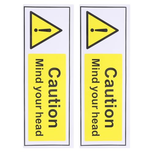 ELAYARD 2 Stück Wandplakataufkleber Bar-Schild Achten Sie Auf Ihr Kopfzeichen Wanddekor Aufkleber Pub -wanddekoration Achten Sie Auf Ihren Kopfaufkleber Achten Sie Auf Ihr Hauptplakat Pp von ELAYARD