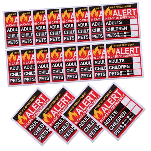 ELAYARD 20 Blatt Notfall-warnaufkleber für Personen und Haustiere Rettungsfinder-sticker Leicht Haftende Sicherheitsaufkleber zur Schnellen Hilfe Wasserfest Einsetzbar für Fenster und ELAYARD 20 Blatt Notfall-warnaufkleber für Personen und Haustiere Rettungsfinder-sticker Leicht Haftende Sicherheitsaufkleber zur Schnellen Hilfe Wasserfest Einsetzbar für Fenster und von ELAYARD