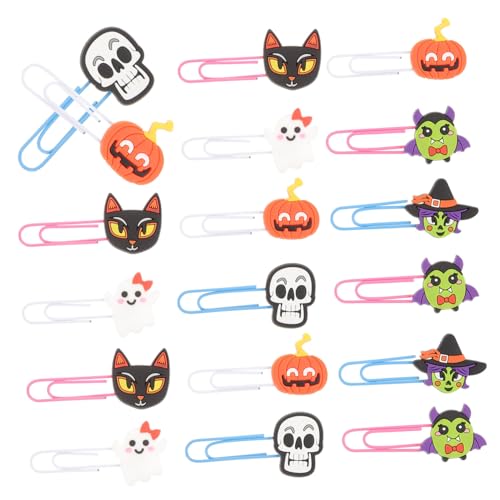 ELAYARD 20 Stück Schädelpapierclip Halloween-lesezeichen Halloween-büroklammern -dekorationen Klein Zarte Büroklammern Weiches Gummi ELAYARD 20 Stück Schädelpapierclip Halloween-lesezeichen Halloween-büroklammern -dekorationen Klein Zarte Büroklammern Weiches Gummi von ELAYARD