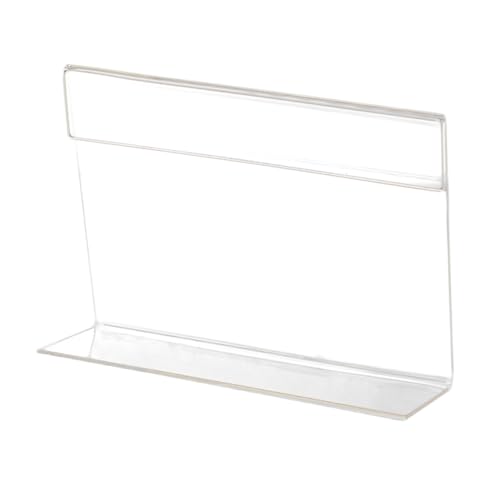 ELAYARD 20 Stück Teiliges Acryl Preisetikettenhalter Form Transparent Langlebig für Supermarkt Ladengeschäft Regalbeschriftung Klarer Preisschildhalter von ELAYARD