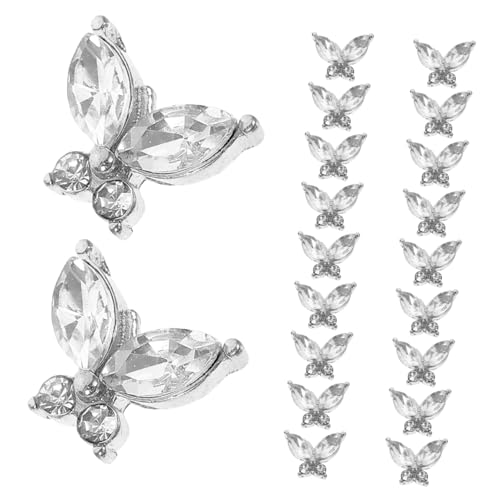 ELAYARD 20 Stück Teiliges Nagel Schmuck Schmetterling Nail Charms Glitzer Nail Gems für Maniküre DIY Fingernägel Aufkleben Art Dekoration für Frauen und Profis ELAYARD 20 Stück Teiliges Nagel Schmuck Schmetterling Nail Charms Glitzer Nail Gems für Maniküre DIY Fingernägel Aufkleben Art Dekoration für Frauen und Profis von ELAYARD