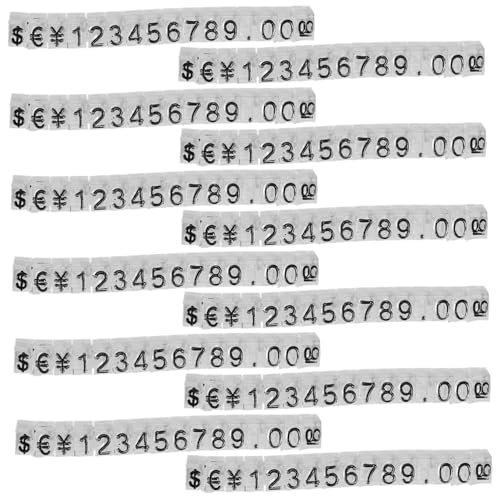 ELAYARD 20 Stück Teiliges Preisanzeige Würfel Verstellbarer Aluminiumlegierung Preisblock Transparente Zahlen mit Schwarzer Schrift für Schmuckgeschäfte Ladentheken und Einzelhandel ELAYARD 20 Stück Teiliges Preisanzeige Würfel Verstellbarer Aluminiumlegierung Preisblock Transparente Zahlen mit Schwarzer Schrift für Schmuckgeschäfte Ladentheken und Einzelhandel von ELAYARD