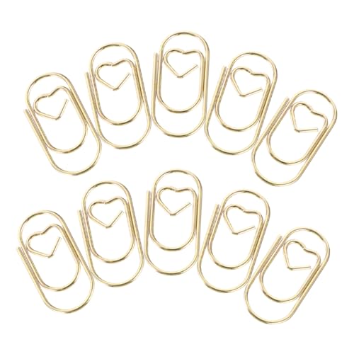 ELAYARD 200 Stück Herzförmige Metall Büroklammern Mini Paperclips Charmante Lesezeichen Klammern für Akten Dokumente Büro Schule DIY Basteln ELAYARD 200 Stück Herzförmige Metall Büroklammern Mini Paperclips Charmante Lesezeichen Klammern für Akten Dokumente Büro Schule DIY Basteln von ELAYARD