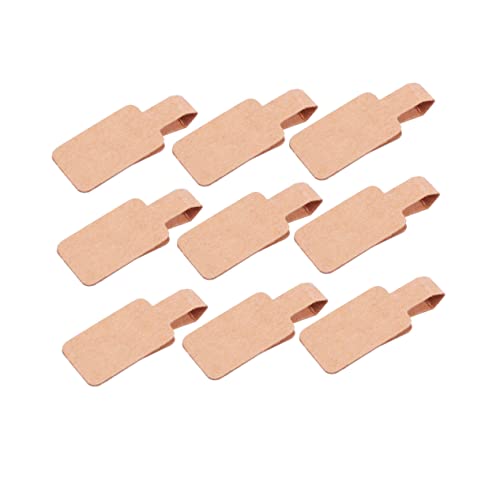 ELAYARD 200 Stück Quadratische Selbstklebende Preisschilder aus Kraftpapier Blanko Schmucketiketten für Ringe Halsketten Armbänder Vielseitig Beschriftbar Rückstandsfrei Entfernbar für von ELAYARD