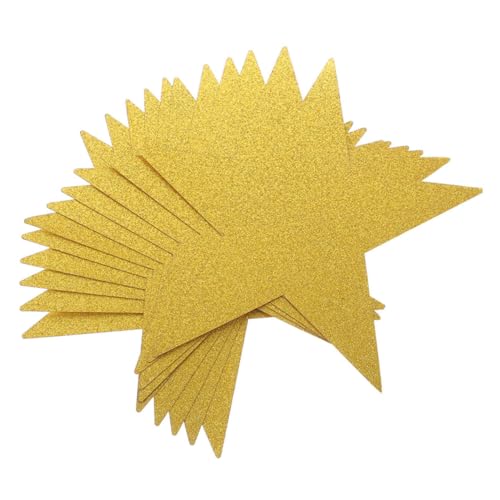 ELAYARD 24 Stück Teiliges Goldene Stern Papiersterne Handgeschnitten Glitzernde Dekoration für Pinnwand Diy Basteln Klassenzimmer Hochzeits und Partybedarf ELAYARD 24 Stück Teiliges Goldene Stern Papiersterne Handgeschnitten Glitzernde Dekoration für Pinnwand Diy Basteln Klassenzimmer Hochzeits und Partybedarf von ELAYARD