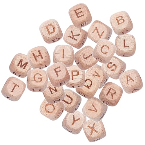 ELAYARD 26 Stück Teiliges Holzbuchstabenperlen Quadratisch Natürliche Buche zum Basteln von DIY Armbändern Halsketten Schmuckzubehör Vielseitig für Schmuckherstellung und Kreative ELAYARD 26 Stück Teiliges Holzbuchstabenperlen Quadratisch Natürliche Buche zum Basteln von DIY Armbändern Halsketten Schmuckzubehör Vielseitig für Schmuckherstellung und Kreative von ELAYARD