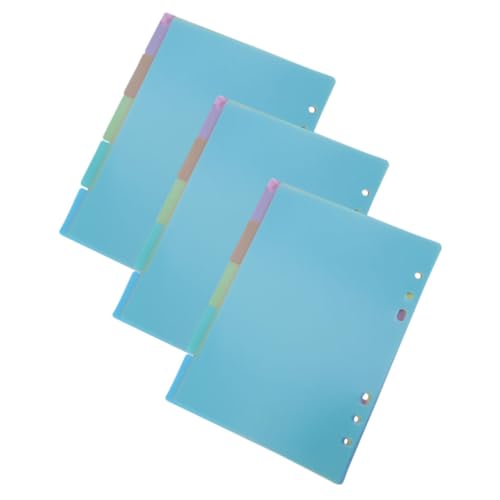 ELAYARD 3 Sätze Bunte Ringbuch Register Trennblätter mit Beschreibbaren Tabs für Büro Schule Dokumenten organizer Praktische Klassifizierung und Übersichtliche Ordnerstruktur von ELAYARD