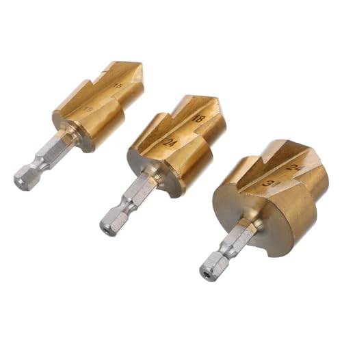 ELAYARD 3 Stück Ppr Rohr Reparatur Bohrersatz Hexagon Schaft Stufenbohrer Langlebig Vielseitig für Wasserleitungsinstallation und Reparatur von ELAYARD