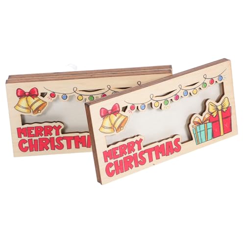 ELAYARD 3 Stück Teiliges Weihnachts Geldhalter aus Holz Leichter und Vielseitiger Geld und Kartenhalter für Weihnachtsfeiern Personalisierbarer Geldspender mit für Karten und Fotos als von ELAYARD