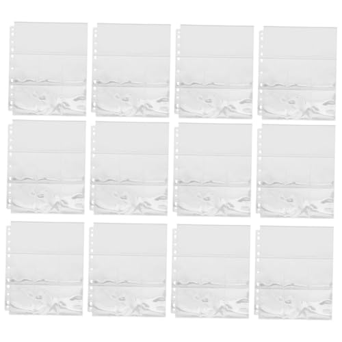 ELAYARD 30 Blatt Teiliges PP Trading Card Holder mit Fächern pro Seite Transparente Lose Kartenhüllen Doppelseitige Sammelkarten Aufbewahrung für Fotos und Spielkarten von ELAYARD