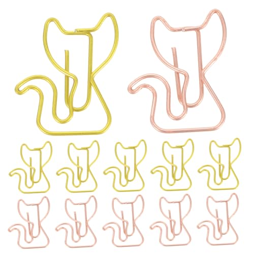 ELAYARD 30 Stück Katzen Büroklammern aus Metall Dekorative Notizklammern in Gold und Roségold Vielseitige Papierorganizer für Büro Schule und Zuhause Sichere Langlebige Katzenform für ELAYARD 30 Stück Katzen Büroklammern aus Metall Dekorative Notizklammern in Gold und Roségold Vielseitige Papierorganizer für Büro Schule und Zuhause Sichere Langlebige Katzenform für von ELAYARD