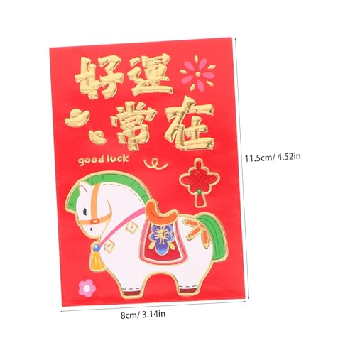 ELAYARD 300 Stück Chinesische Glücksumschläge Kreative Rote Umschläge mit Pferdemotiv Cartoonstil für Frühlingsfest Hochzeit Geburtstag Familientreffen ELAYARD 300 Stück Chinesische Glücksumschläge Kreative Rote Umschläge mit Pferdemotiv Cartoonstil für Frühlingsfest Hochzeit Geburtstag Familientreffen von ELAYARD