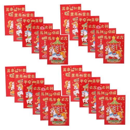ELAYARD 300 Stück Rote Umschläge Pferdejahr Kreative Xi Briefumschläge für Frühlingsfest Hochzeit Geburtstag Cartoon Muster Langlebig und Stilvoll ELAYARD 300 Stück Rote Umschläge Pferdejahr Kreative Xi Briefumschläge für Frühlingsfest Hochzeit Geburtstag Cartoon Muster Langlebig und Stilvoll von ELAYARD