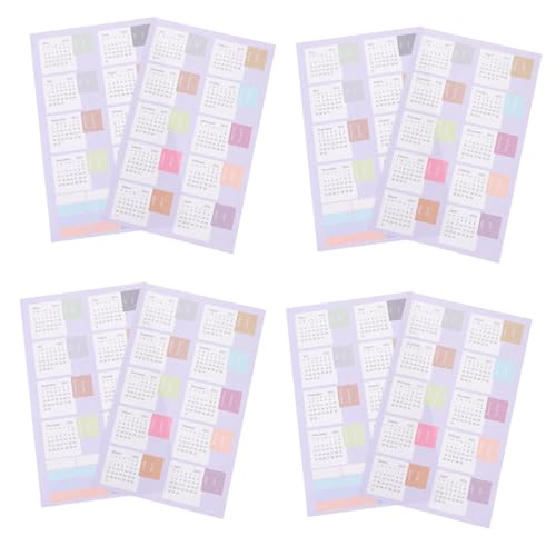 ELAYARD 4 Blätter Kalender-aufkleber Selbstklebende Monatsplaner Sticker für Notizblock Dekoration Praktische Indexetiketten zur Schnellen Terminübersicht Leicht Tragbar ELAYARD 4 Blätter Kalender-aufkleber Selbstklebende Monatsplaner Sticker für Notizblock Dekoration Praktische Indexetiketten zur Schnellen Terminübersicht Leicht Tragbar von ELAYARD