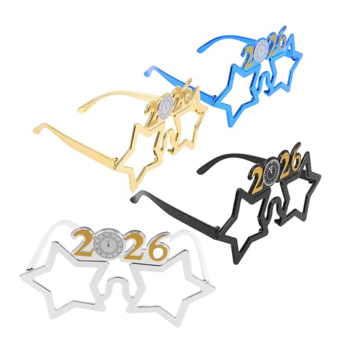 ELAYARD 4 Stück Teiliges Brillen ohne Gläser Sternform Farbenfrohe Partybrillen aus Robustem Pc Material Vielseitiges Silvester und Abschlussfeier Zubehör für Fotoaufnahmen und Festliche ELAYARD 4 Stück Teiliges Brillen ohne Gläser Sternform Farbenfrohe Partybrillen aus Robustem Pc Material Vielseitiges Silvester und Abschlussfeier Zubehör für Fotoaufnahmen und Festliche von ELAYARD