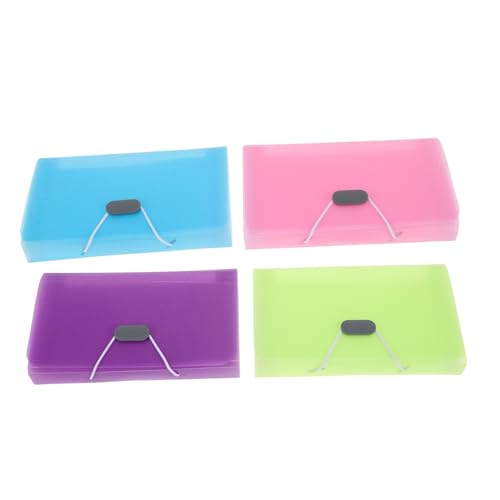 ELAYARD 4 Stück Teiliges Mini Fächermappe Farbige Kleine Aktenordner aus Robustem Tragbarer Dokumenten Organizer für Büro und Zuhause Praktischer Belege Aufbewahrungstasche ELAYARD 4 Stück Teiliges Mini Fächermappe Farbige Kleine Aktenordner aus Robustem Tragbarer Dokumenten Organizer für Büro und Zuhause Praktischer Belege Aufbewahrungstasche von ELAYARD