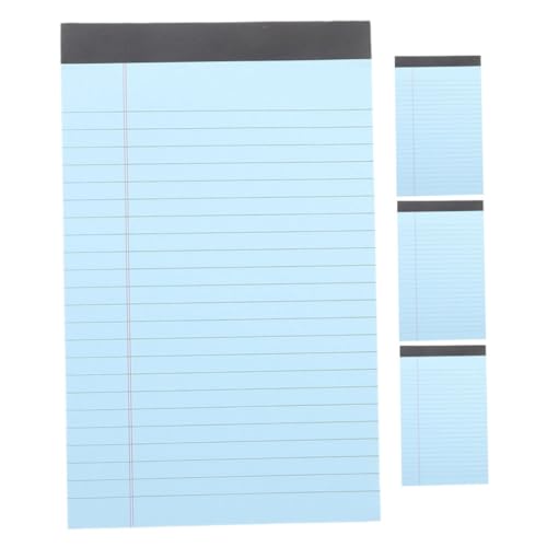 ELAYARD 4 Stück Teiliges Notizblock Liniertes Abreißbares Schreibpapier Tragbares Memo Pad Notizbuch für Notizen Erinnerungen und Terminplanung Blau von ELAYARD