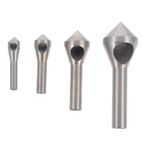 ELAYARD 4 Stück Teiliges Senkbohrer Set aus Hochgeschwindigkeitsstahl Langlebig und Robust Einfach zu Bedienen Praktisches Entgraten und Anfasen von Löchern Geeignet für Metall und ELAYARD 4 Stück Teiliges Senkbohrer Set aus Hochgeschwindigkeitsstahl Langlebig und Robust Einfach zu Bedienen Praktisches Entgraten und Anfasen von Löchern Geeignet für Metall und von ELAYARD