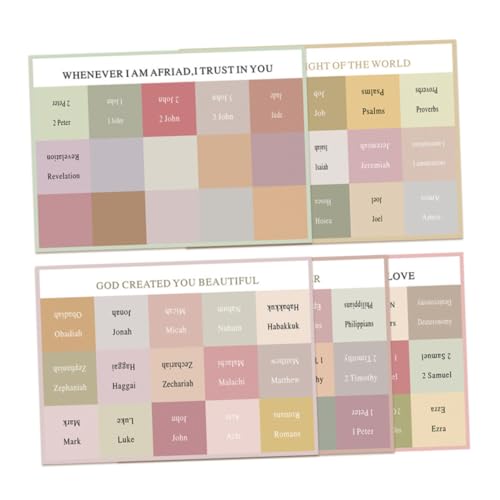 ELAYARD 5 Blätter Bible Tabs Selbstklebend Index Register Etiketten für Bibelstudium Zeitersparnis Dekorative Buchmarker Dünn Robuste Lesezeichen für Frauen und Christliche Bücher von ELAYARD