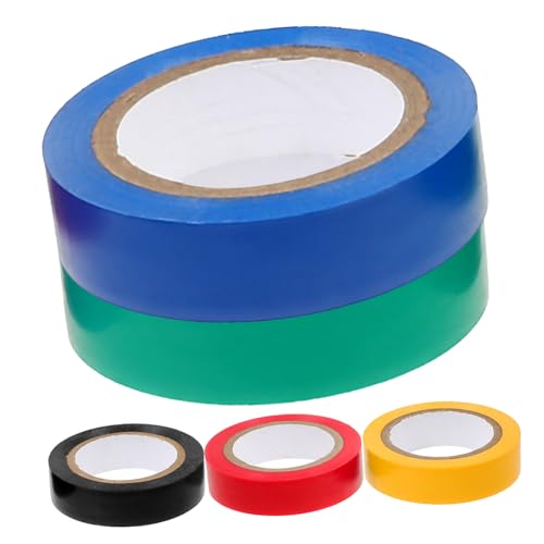ELAYARD 5 Rollen Fünf Farbiges Elektro Isolierband Hochwertiges PVC Klebeband für Innenanwendungen Wasserfest und Hitzebeständig für Kabelmanagement und Reparaturen Teiliges Rot Gelb Blau ELAYARD 5 Rollen Fünf Farbiges Elektro Isolierband Hochwertiges PVC Klebeband für Innenanwendungen Wasserfest und Hitzebeständig für Kabelmanagement und Reparaturen Teiliges Rot Gelb Blau von ELAYARD