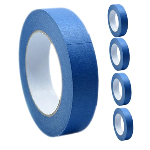 ELAYARD 5 Rollen Maler Abdeckband Breit Stark Haftendes Klebeband für Wände Auto Karosserie und Dekoration Leicht Abreißbar Präzises Kantenabkleben bei Lackier und Renovierungsarbeiten von ELAYARD