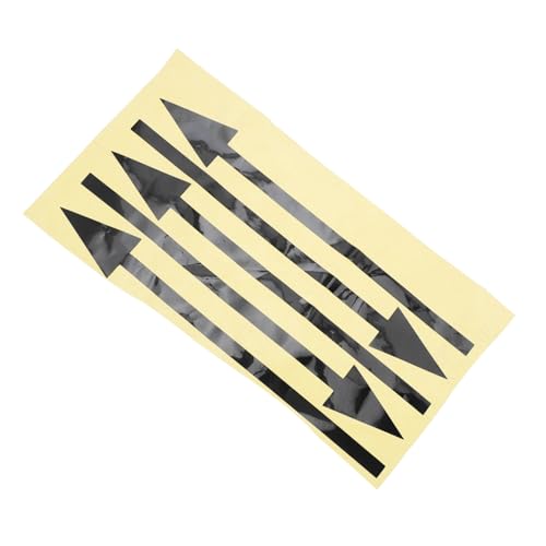 ELAYARD 5 Stück Reflektierender Mailbox -Pfeilaufkleber Bodenmarkierungs -Pfeilaufkleber Mailbox -Reflektoren klebend große Richtungspfeilschilder PVC Schwarz von ELAYARD