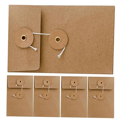 ELAYARD 5 Stück Retro Kraftpapier Umschläge mit Knopf Schnur Verschluss Handgefertigte Vintage Briefumschläge für Dokumente Grußkarten Einladungen Vielseitig Verwendbar ELAYARD 5 Stück Retro Kraftpapier Umschläge mit Knopf Schnur Verschluss Handgefertigte Vintage Briefumschläge für Dokumente Grußkarten Einladungen Vielseitig Verwendbar von ELAYARD