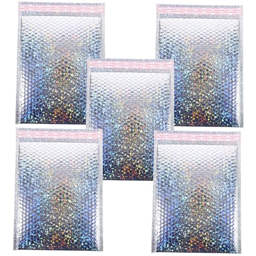 ELAYARD 5 Stück Selbstklebende Luftpolstertaschen für Versand Silberne Laserfolie Reißfest für Kleidung Zerbrechliche Artikel ELAYARD 5 Stück Selbstklebende Luftpolstertaschen für Versand Silberne Laserfolie Reißfest für Kleidung Zerbrechliche Artikel von ELAYARD