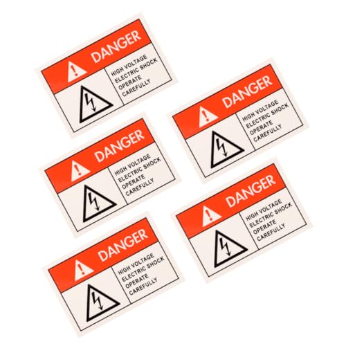 ELAYARD 5 Stück Wasser Ölresistente Elektrische Warnaufkleber Schutzschild für Elektrische Anlagen Dauerhaft Haftend Rückstandslos Entfernbar Sicherheitshinweis vor Stromschlaggefahr ELAYARD 5 Stück Wasser Ölresistente Elektrische Warnaufkleber Schutzschild für Elektrische Anlagen Dauerhaft Haftend Rückstandslos Entfernbar Sicherheitshinweis vor Stromschlaggefahr von ELAYARD