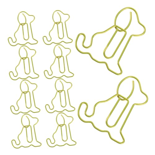 ELAYARD 50 Stück Büroklammern Hund Form Lustige Lesezeichen Clips Kreative Schul und Büroklammern für Dokumentenorganisation Sitzender Welpe Design Praktisch für Schule und Büro von ELAYARD