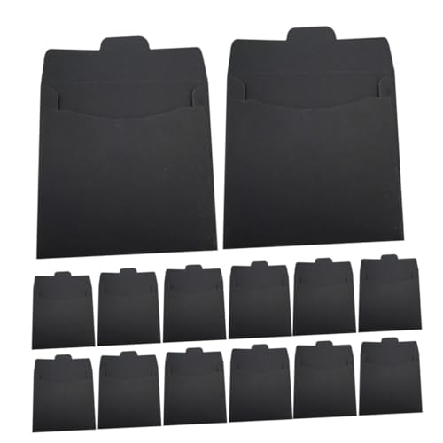 ELAYARD 50 Stück Cd -umschlag Wiederverwendbar Cd-verpackungshüllen Umschläge Ärmel Dvd-aufbewahrungshüllen Cd-hüllen Aktentaschen Dateiordner Umschlaghalter Dvd-speicher Papier Schwarz von ELAYARD