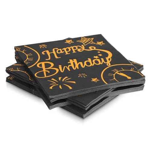 ELAYARD 50 Stück Geburtstagsservietten „happy Birthday“, Party-servietten, Geburtstags-dinner-servietten, Papier-gastservietten, Geburtstags-tischdekoration ELAYARD 50 Stück Geburtstagsservietten „happy Birthday“, Party-servietten, Geburtstags-dinner-servietten, Papier-gastservietten, Geburtstags-tischdekoration von ELAYARD