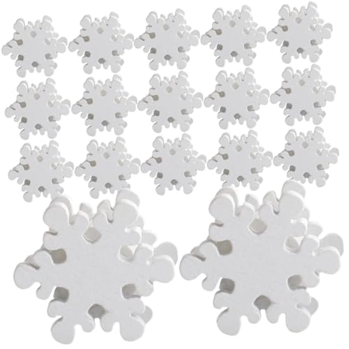 ELAYARD 50 Stück Holzperlenkette selber machen Perlenzubehör für Weihnachten Ornament Weihnachtsgirlande Schneeflocken-Weihnachtsschmuck weihnachtsdekorationen mit schneeflocken Hemu Weiß ELAYARD 50 Stück Holzperlenkette selber machen Perlenzubehör für Weihnachten Ornament Weihnachtsgirlande Schneeflocken-Weihnachtsschmuck weihnachtsdekorationen mit schneeflocken Hemu Weiß von ELAYARD