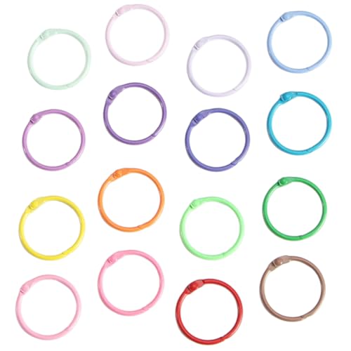 ELAYARD 50 Stück Metall Buchringe Multi funktionale Schlüsselringe Reusable Binder Ringe für DIY Scrapbook Karteikarten Büro Schule Zuhause ELAYARD 50 Stück Metall Buchringe Multi funktionale Schlüsselringe Reusable Binder Ringe für DIY Scrapbook Karteikarten Büro Schule Zuhause von ELAYARD
