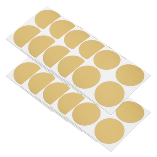ELAYARD 50 Stück Runde Scratch Off Sticker Selbstklebend Goldfarben Langlebige Rubbellose für DIY Kratzkarten für Geburtstage Partys Babyparty Kreative Überraschungsspiele von ELAYARD