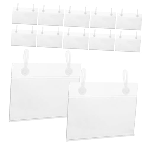 ELAYARD 50Stücke Preisetikettenhalter Transparent für Supermarkt und Geschäft Wiederverwendbare Etikettenclips für Preisschilder und Warenauszeichnung von ELAYARD