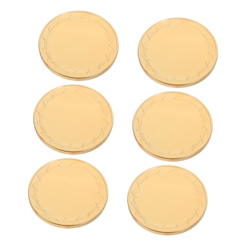 ELAYARD 6 Stück Blanko Münzen aus Metall mit Goldplattiertem Spiegelrand für Diy Gravuren und Uv Druck für Reise Souvenirs und Sammlerstücke Detailreiche Randgestaltung Gravurkompatibel ELAYARD 6 Stück Blanko Münzen aus Metall mit Goldplattiertem Spiegelrand für Diy Gravuren und Uv Druck für Reise Souvenirs und Sammlerstücke Detailreiche Randgestaltung Gravurkompatibel von ELAYARD
