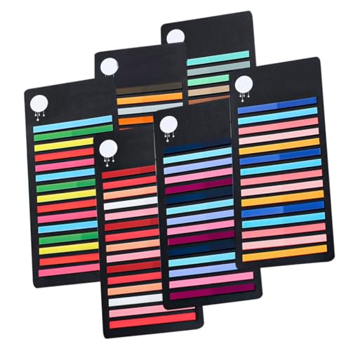 ELAYARD 6 Stück Farbige Haftstreifen Lesezeichen Wiederverwendbar Transparent Pet Schmale Index tabs für Bücher Notizen Schüler Büro ELAYARD 6 Stück Farbige Haftstreifen Lesezeichen Wiederverwendbar Transparent Pet Schmale Index tabs für Bücher Notizen Schüler Büro von ELAYARD