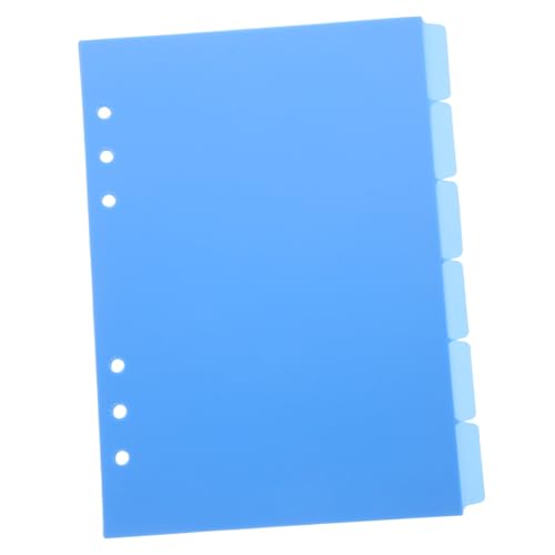 ELAYARD 6 Stück PP Trennblätter Teilig Bunte Ordner Trennkarten Stabile Register für Büro Schule Notizbuch Organisation mit Beschreibbaren Tabs von ELAYARD