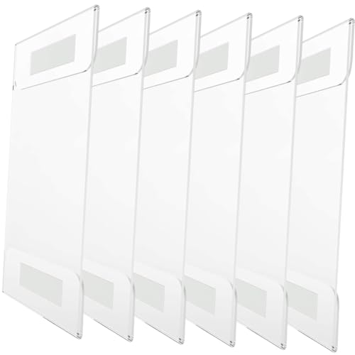 ELAYARD 6 Stück Teiliges Acryl Schildhalter Klarer Preisschildhalter für Tisch Stabiler Displayständer für Einzelhandel Einfache Papier und Karteneinlage für Werbung Geschäfte und ELAYARD 6 Stück Teiliges Acryl Schildhalter Klarer Preisschildhalter für Tisch Stabiler Displayständer für Einzelhandel Einfache Papier und Karteneinlage für Werbung Geschäfte und von ELAYARD