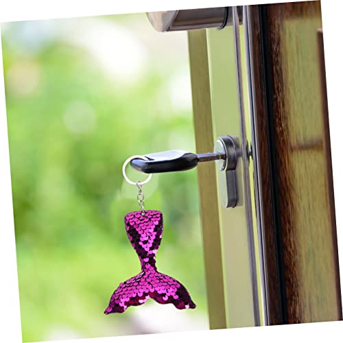 ELAYARD 6 Stück Teiliges Meerjungfrau schlüsselanhänger Pailletten Kreative Schlüsselringe in Pastellfarben Leichte Taschen Schlüsselanhänger Party mitgebsel für Mädchen und von ELAYARD