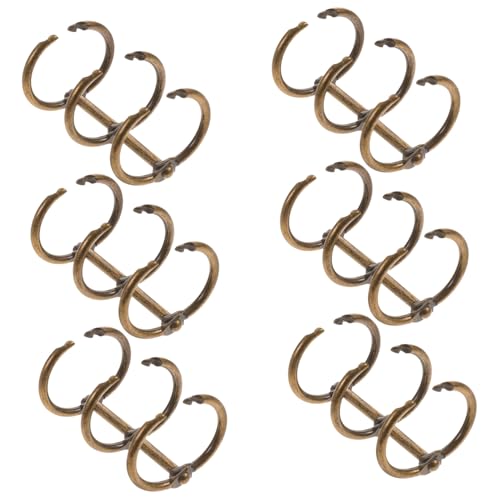 ELAYARD 6 Stück Teiliges Metall Ringbügel Binder Ringe für Loseblattsammler Flexibler Büro Organizer in Antikem Leicht Praktisch und Einfach zu Bedienen von ELAYARD