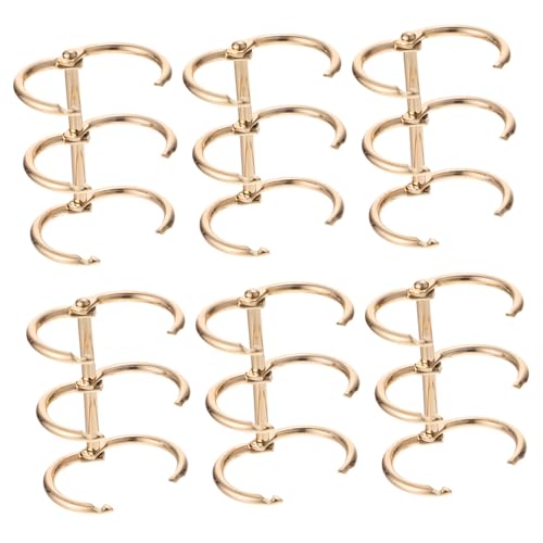 ELAYARD 6 Stück Teiliges Metallringe für Ringbuch Dreilochige Binder Ringe aus Langlebiger Legierung Flexibel Öffnend Goldfarbene Buchringe für Büro Schule und Zuhause Einfache ELAYARD 6 Stück Teiliges Metallringe für Ringbuch Dreilochige Binder Ringe aus Langlebiger Legierung Flexibel Öffnend Goldfarbene Buchringe für Büro Schule und Zuhause Einfache von ELAYARD