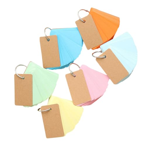 ELAYARD 6 Stück Teiliges Ring notizblock Leerem Einseitig Beschreibbarem Papier Praktisch Tragbar Nachfüllbar als Karteikarten Vokabelkarten und Memo pads für Schule und Zufällige Farbe ELAYARD 6 Stück Teiliges Ring notizblock Leerem Einseitig Beschreibbarem Papier Praktisch Tragbar Nachfüllbar als Karteikarten Vokabelkarten und Memo pads für Schule und Zufällige Farbe von ELAYARD